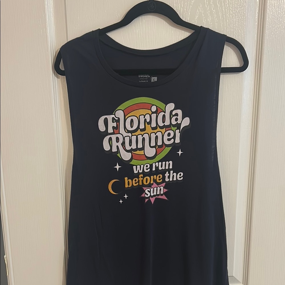 Navy Florida Runner Graphic Tank Top